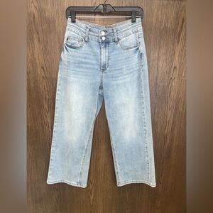 Judy Blue Double the Cool Cropped Wide Leg Jeans Size 7/28